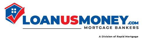 Logo of LoanUsMoney.com powered by Rapid Mortgage